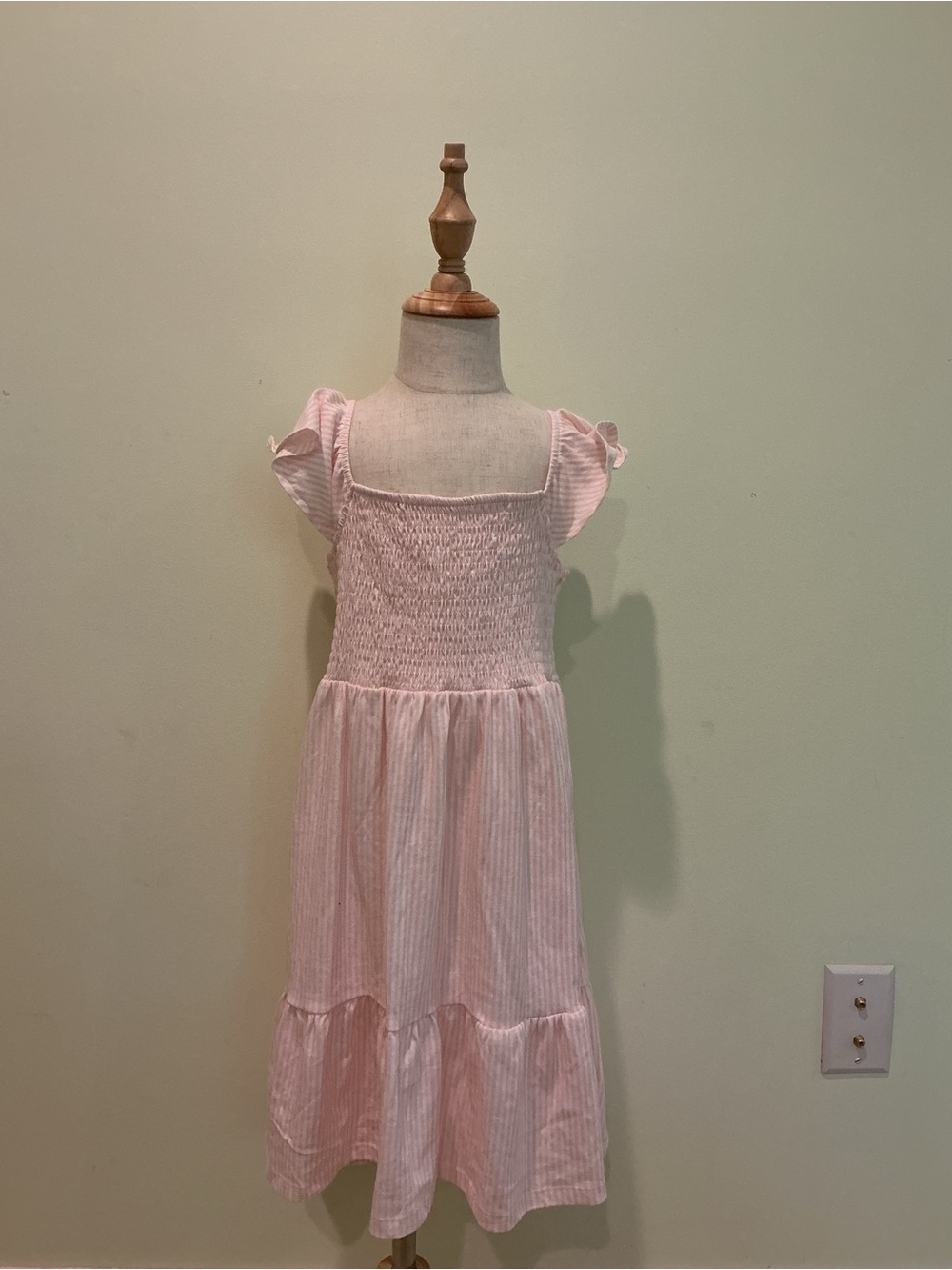 Old Navy Light Pink Smocked Tiered Dress